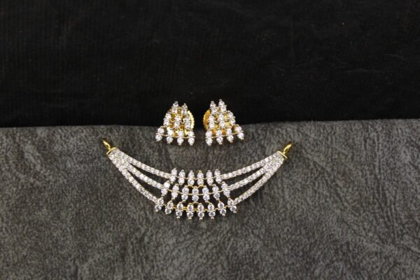 Gold plated AD pendant with Earrings