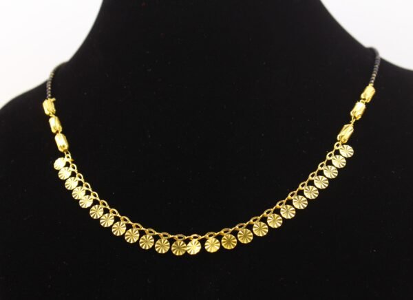 20 Inch Short Necklace with Black moti